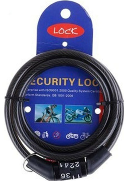 Lock 12X1200 mm Taşıması Kolay Şifreli Bisiklet, Motor Kilidi Kilit