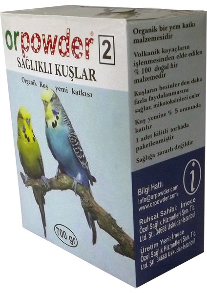 2 Organik Kuş Yemi Katkısı