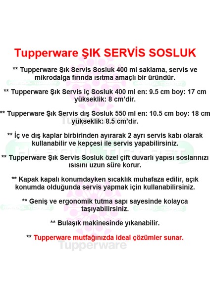 Şık Servis Sosluk 400 ml Sos Servis Kabı Hsgl