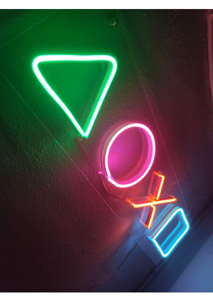 Playstation Neon Şekiller Işaret Neon LED Dekoratif Duvar Aydınlatması Neon Duvar Yazısı