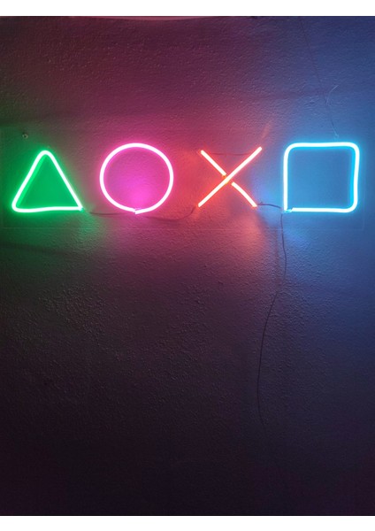 Playstation Neon Şekiller Işaret Neon LED Dekoratif Duvar Aydınlatması Neon Duvar Yazısı