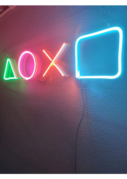 Playstation Neon Şekiller Işaret Neon LED Dekoratif Duvar Aydınlatması Neon Duvar Yazısı