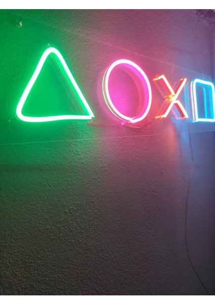 Playstation Neon Şekiller Işaret Neon LED Dekoratif Duvar Aydınlatması Neon Duvar Yazısı