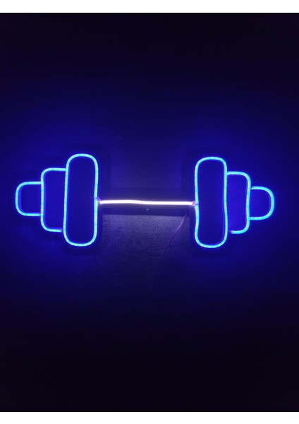 Dumbell Neon Tabela Fitness Neon LED Dekoratif Duvar Aydınlatması Spor Neon Duvar Dekorasyonu