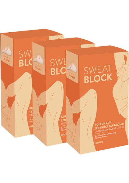 Sweat Block Koltuk Altı Pedi 10 Adet (3'lü)