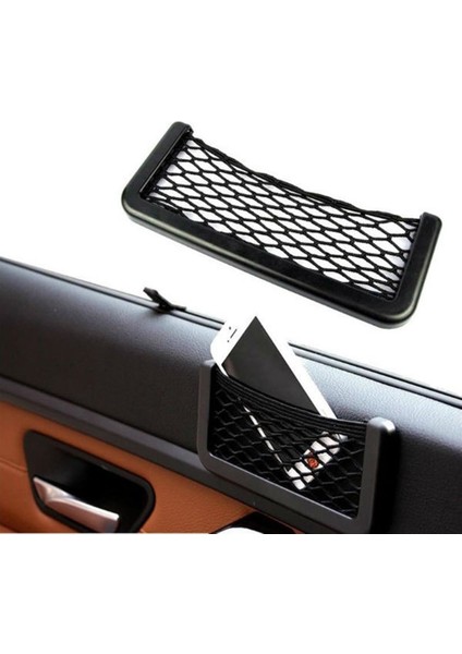 Araç Içi Fileli Pratik Göz Telefon Için Yapışkanlı Fileli Ceplik
