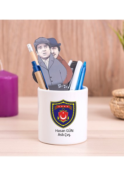 Kişiye Özel Deniz Kuvvetleri Seramik Kalemlik