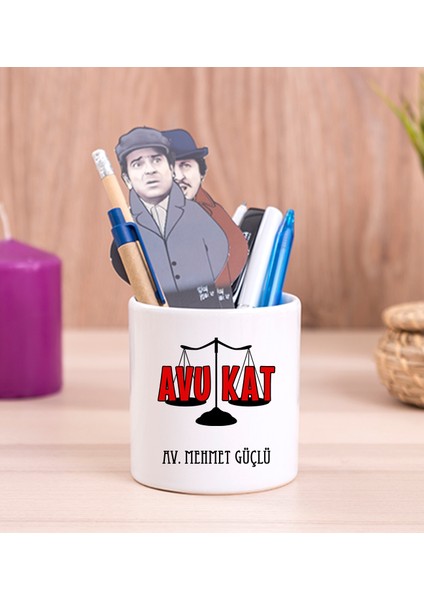 Kişiye Özel Avukat Seramik Kalemlik
