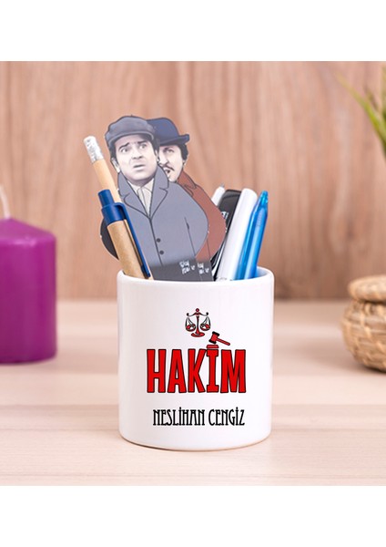 Kişiye Özel Hakim Seramik Kalemlik