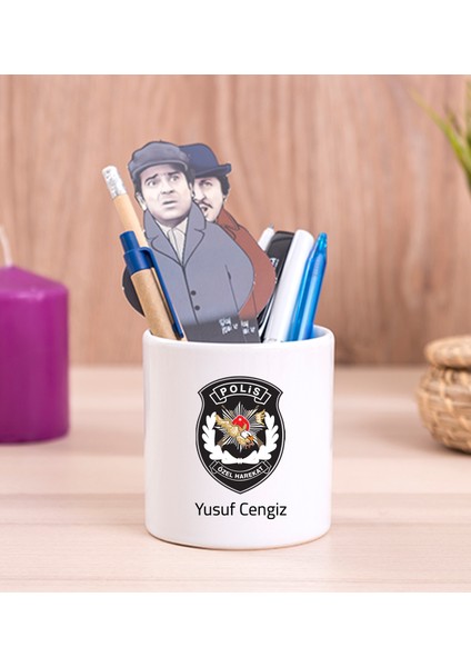 Kişiye Özel Özel Harekat Polisi Seramik Kalemlik