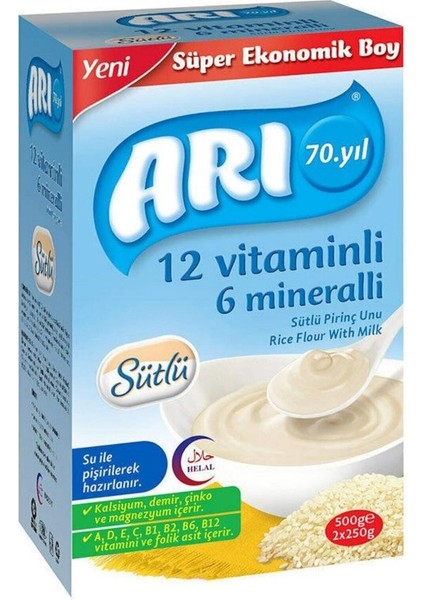 Avantaj Paketi 4 Adet *500 gr 12 Vitaminli 6 Mineralli Pirinç Unu