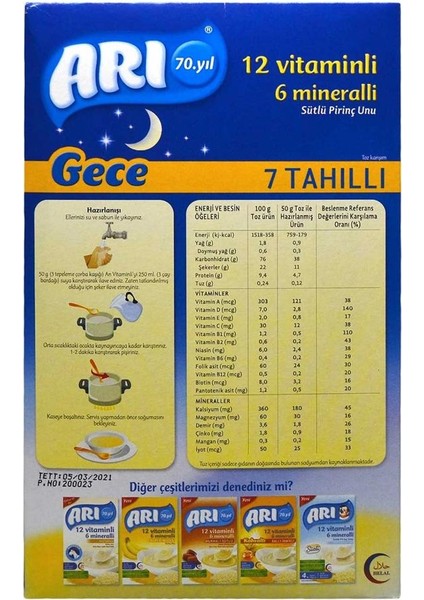 Avantaj Paketi 4 Adet *500 gr 12 Vitaminli 6 Mineralli Pirinç Unu