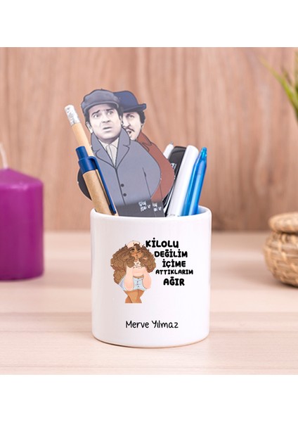 Kişiye Özel Içime Attıklarım Ağır Seramik Kalemlik