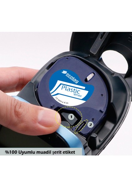 Dymo Letratag Muadili Thermal Plastik Şerit Etiket Sarı 10'lu