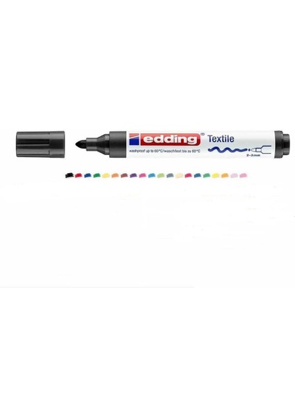 Edding 4500 Tişört - Kumaş - Tekstil Kalemi Siyah