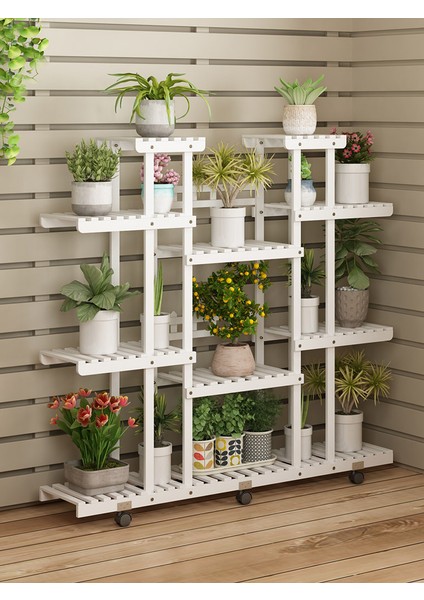 Ahşap Çiçeklik Kitaplık Saksılık Balkon Bahçe Standı Çeşitleri Çiçek Sehpası Rafı Modelleri GÖRSELDE BULUNAN TEKERLEKLER ÜRÜNE DAHİL DEĞİLDİR