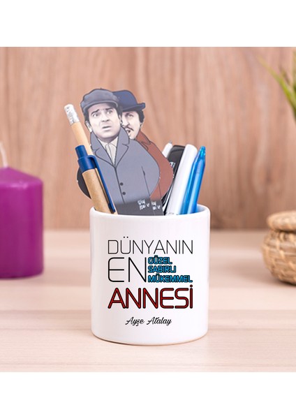 Kişiye Özel Dünyanın En Iyi Annesi Seramik Kalemlik