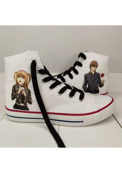 Deat Note Misa ve Light Anime Karakterli Baskılı Günlük Unisex Spor Ayakkabı Snekaer indirimleri