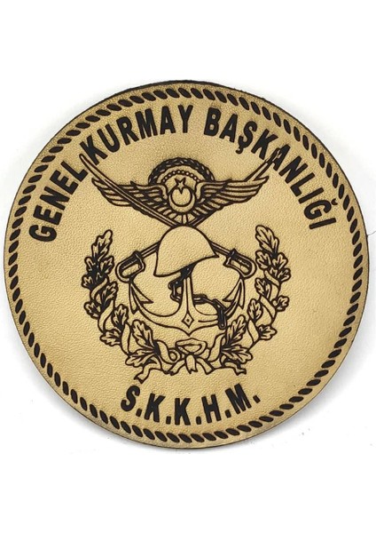 Genel Kurmay Başkanlığı Deri Peç - Arma - Askeri Patch