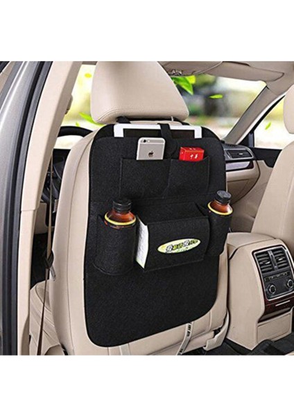 Siyah Keçe Oto Koltuk Arkası Düzenleyici Araba Araç Içi Organizer fırsatları