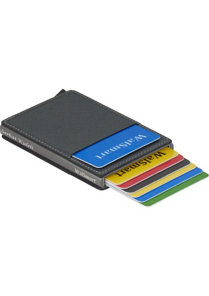 Pocket Safiano Akıllı Mekanizmalı Deri Cüzdan