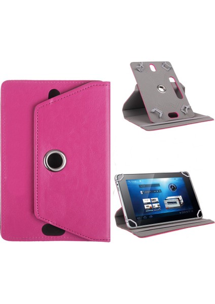 Galaxy Tab A8 10.5 SM-X200 (2021) Uyumlu 360° Dönebilen Standlı Kapaklı Universal Tablet Kılıfı
