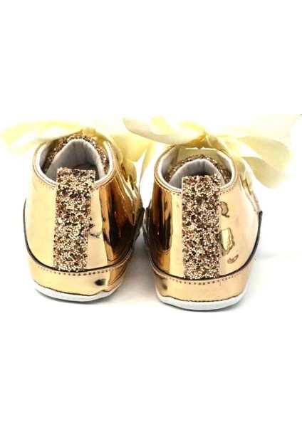 Gold Simli Bebek Ayakkabısı