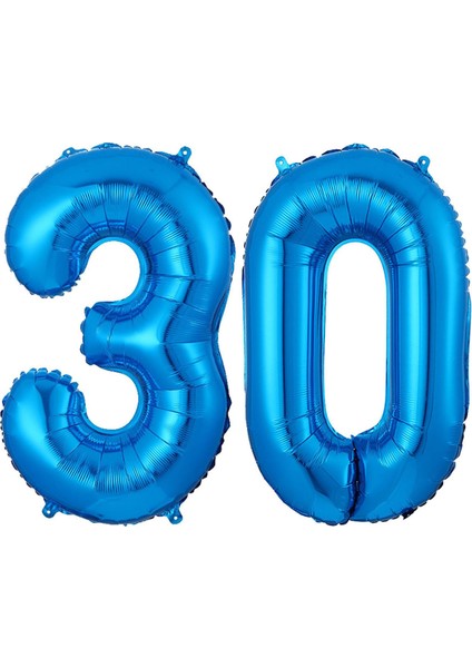 30.yaş Folyo Balon Seti Mavi 40 cm fiyatları