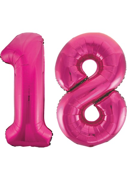 18.yaş Folyo Balon Seti Pembe 40 cm