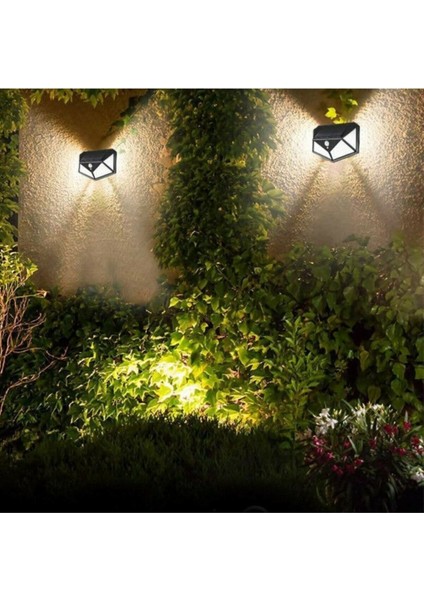 114 Ledli Solar Güneş Enerjili Bahçe Aydınlatması Hareket Sensörlü Lamba 3 Modlu Cob LED