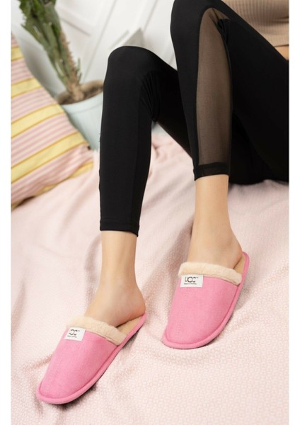 Peluşlu Ev Terliği Pembe modelleri