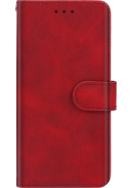 Puluz Vodafone Smart V11 Için Deri Telefon Kılıf (Yurt Dışından) Kırmızı