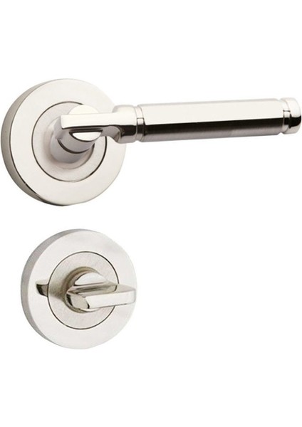 HİRA METAL Verda Elif Nikel Saten Aynalı Kapı Kolu Aynalı Wc (Tk)