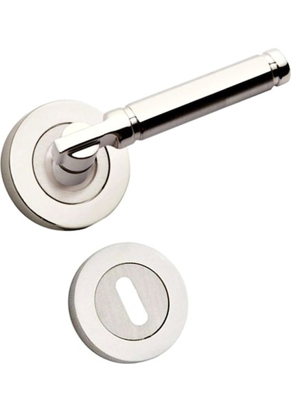 HİRA METAL Verda Eko Rozetli Nikel Saten Kapı Kolu Rozetli Oda (Tk)