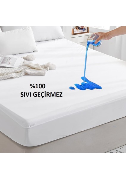 Moya Home Dört Mevsim Su Sıvı Geçirmez Fitted Pamuklu Alez Tek ve Çift Kişilik Yatak Alezi 9boy Pfsg Pfsg