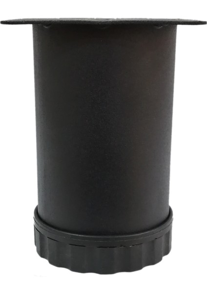 Tablalı Metal Dolap Masa Koltuk Kanepe Ayağı Çap: 60 mm Texture Siyah