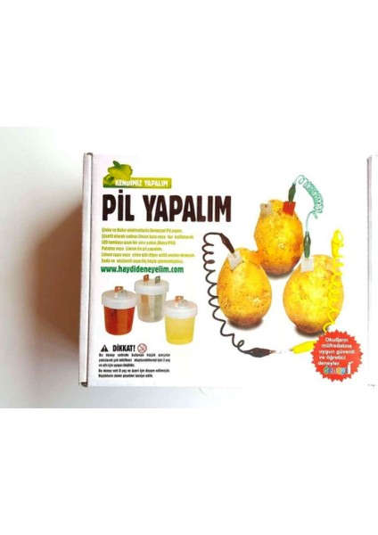 Patatesten Pil Yapma Deney Seti