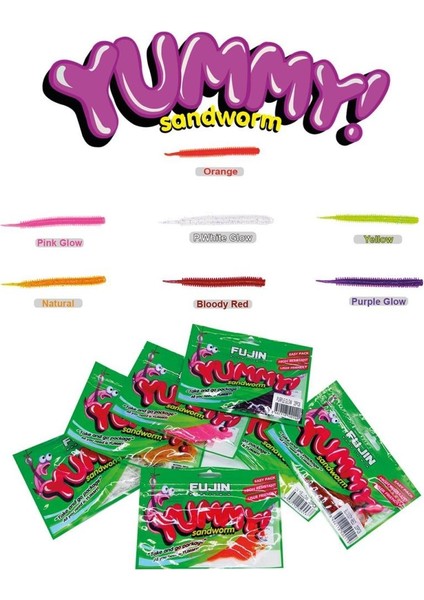 Fujın Yummy Sandworm 7cm Lrf Silikonu