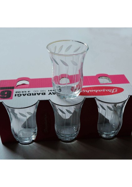 42191 Kesme Dekor Çay Bardaği 12 Ade