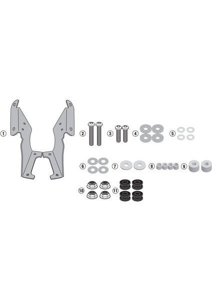 D2143KIT Yamaha Niken 900 (19-21) Rüzgar Si̇perli̇k Bağlantisi