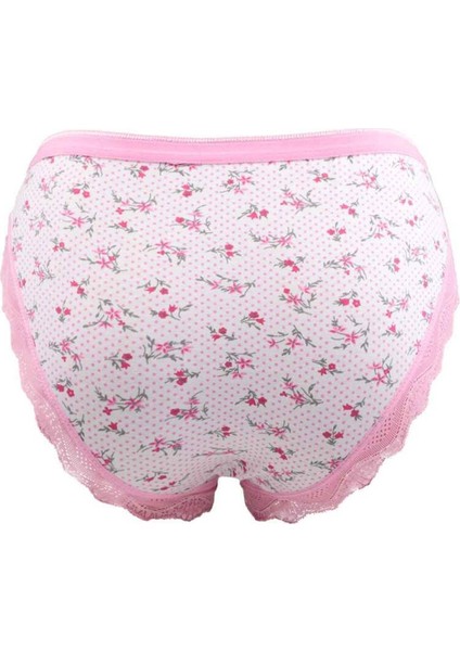 6'lı Paket Tutku 0528 Nil Desenli Dantelli Elastan Bayan Bikini Külot