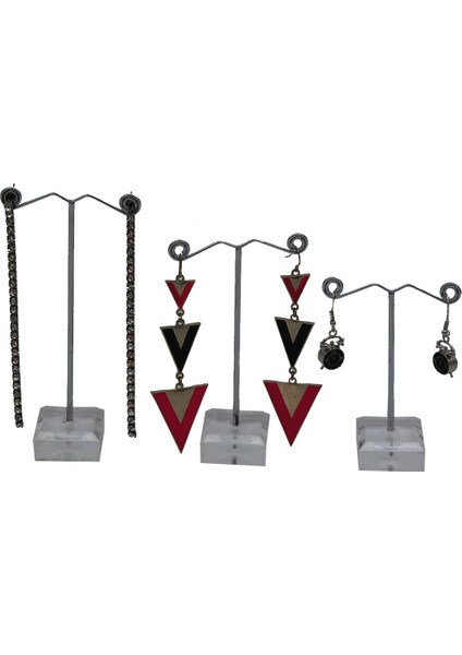 Küpe Standı Metal Mini 3'lü Set