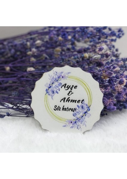30 Adet Ahşap Ekonomik Magnet Nikah Şekeri