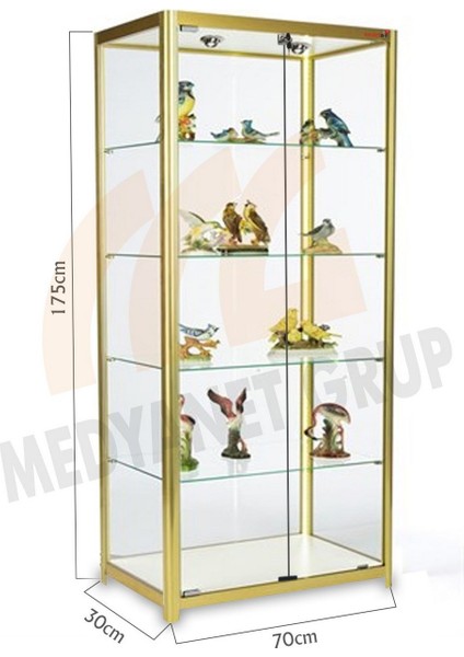 Camlı Vitrin - Cam Dolap - Camlı Koleksiyon Vitrini - Teşhir Vitrini - Kupa Dolabı 180X80X40 modelleri