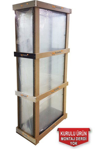 Camlı Vitrin - Cam Dolap - Camlı Koleksiyon Vitrini - Teşhir Vitrini - Kupa Dolabı 180X80X40