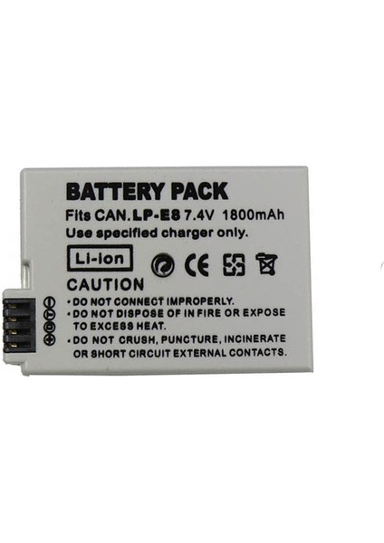 Canon Eos 550D 600D 650D 700D Için Lp-E8 Batarya Pil 1800MAH