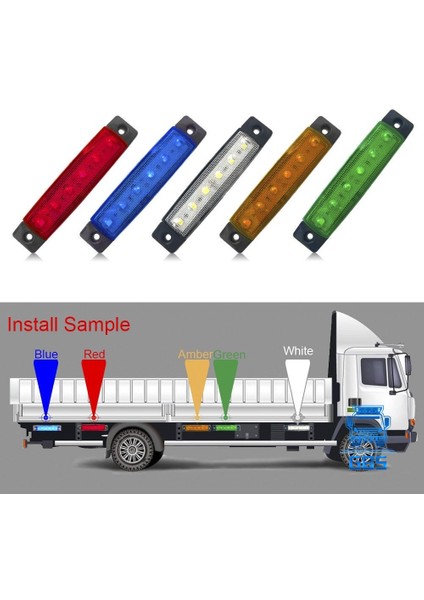 Parmak LED 12-24 Volt Çalışma Özelliği Su Geçirmez (5 Adet)Sarı