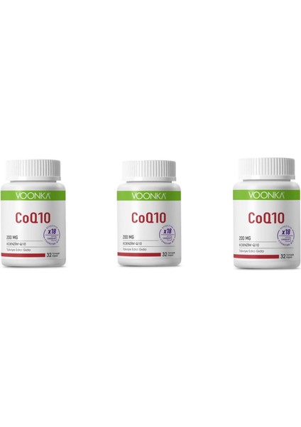 Co Q10 200 Mg 32 Yumuşak Kapsül 3 Kutu