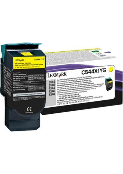 Lexmark C544X1YG Orj. Sarı TONER-C544 / X544 / X546