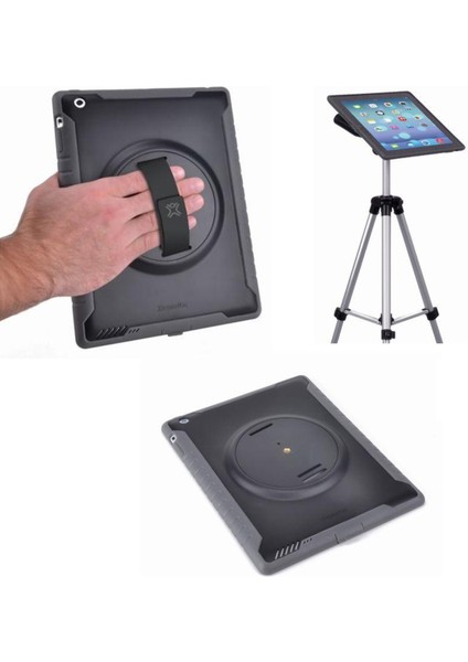 Microshield Grip iPad 5 (2017) 5. Nesil A1822 ve A1823 Için Multi Fonksiyon Kılıf